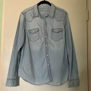 Gap Light Denim Button Down